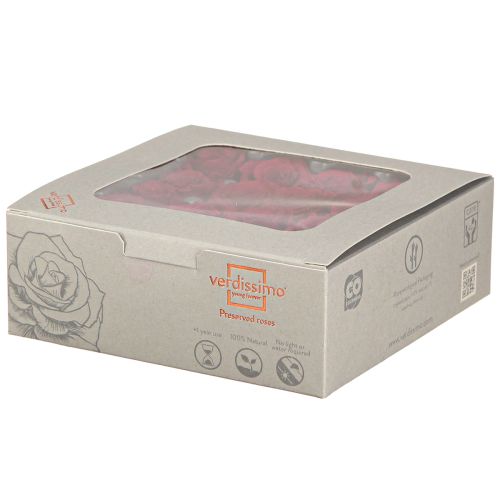 Product Mini Forever Roses Preserved Flowers Red Ø3cm 16pcs