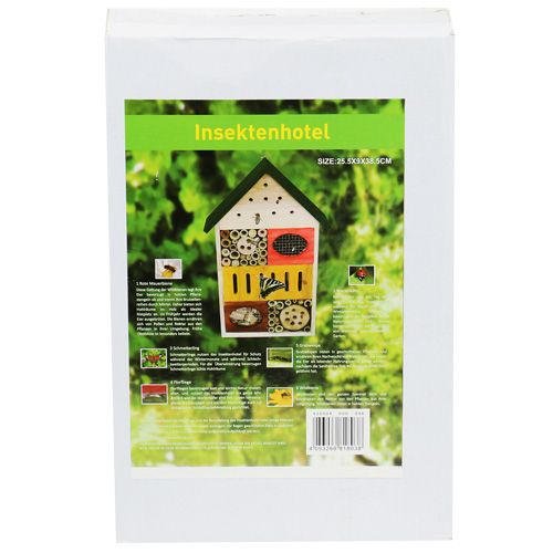 Floristik24 Insect hotel colorful 25.5cm x 9cm x 38.5cm