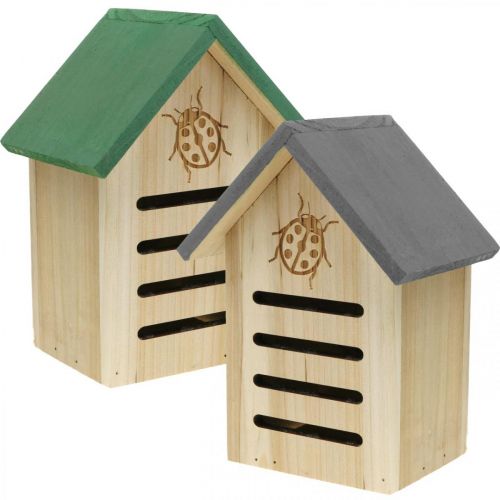 Floristik24 Insect hotel wood, insect house garden ladybug H21.5cm