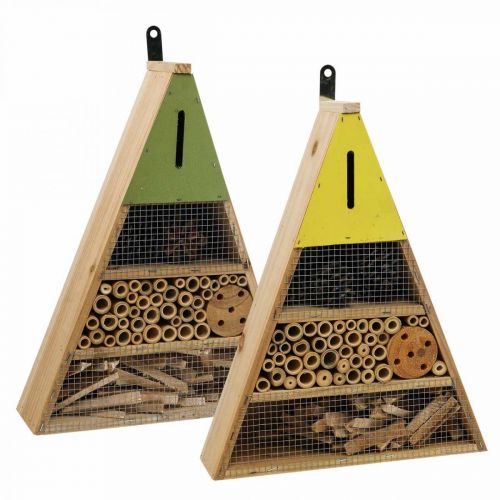 Product Insect Hotel Insect House Wood Green Yellow 30.5x39cm