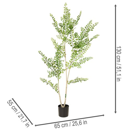 Artificial plant in a pot, 130 cm tall, green, decorative | Floristik24.ie