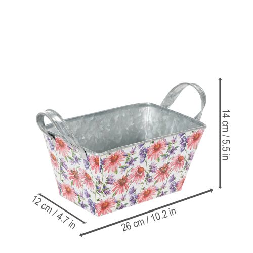 Product Jardiniere Spring Flower Box Metal Decoration 20×12.5×10cm
