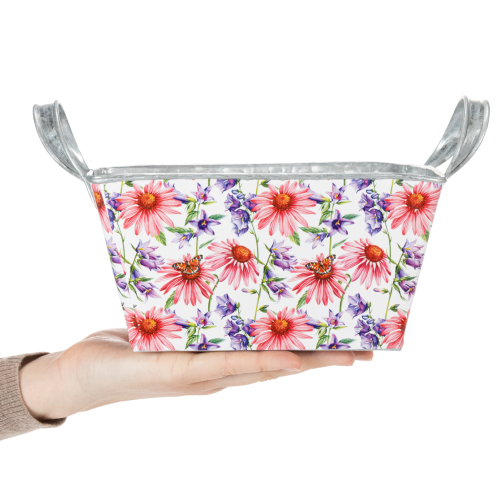 Product Jardiniere Spring Flower Box Metal Decoration 20×12.5×10cm