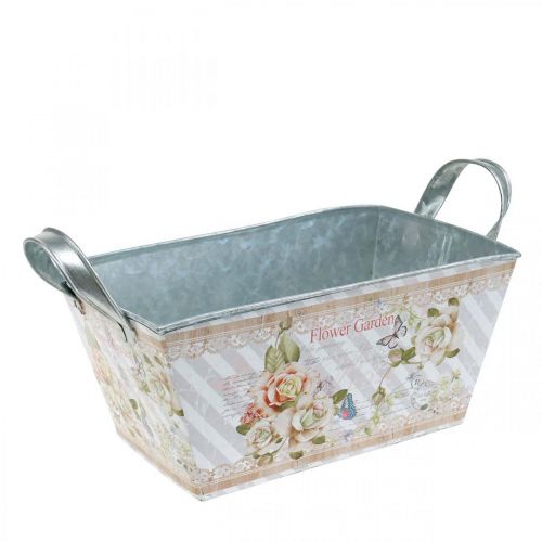 Jardiniere metal planter summer decoration 20 × 12 × 10cm
