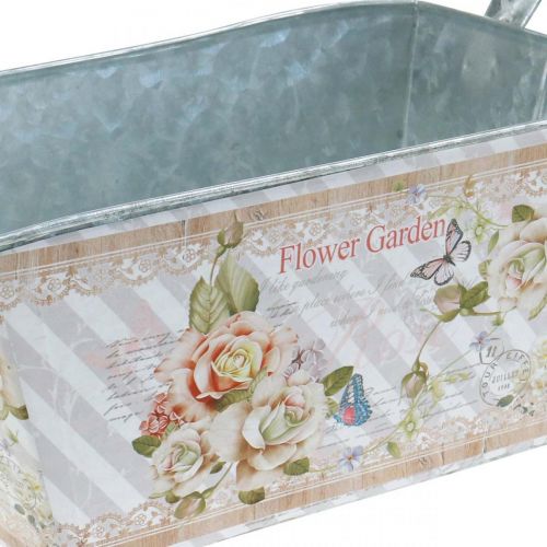 Floristik24 Jardiniere metal planter summer decoration 20 × 12 × 10cm