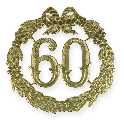 Anniversary number 60 in gold
