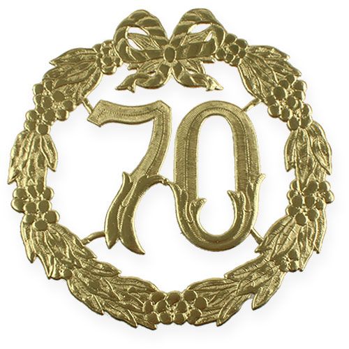 Anniversary number 70 in gold