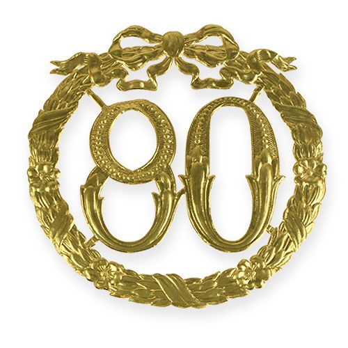 Floristik24 Anniversary number 80 in gold