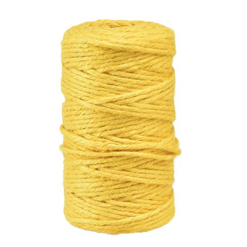 Product Jute ribbon jute cord decorative ribbon jute ribbon yellow Ø4mm 100m