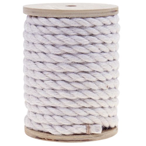 Floristik24 Jute ribbon jute cord cord jute decoration cream white Ø7mm 5m