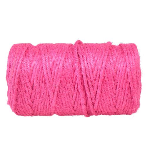 Product Jute ribbon cord jute decorative ribbon jute fuchsia Ø4mm 100m