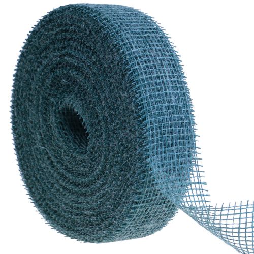 Floristik24 Jute ribbon, net ribbon, decorative ribbon, jute, green sage, 5cm wide, 40m long