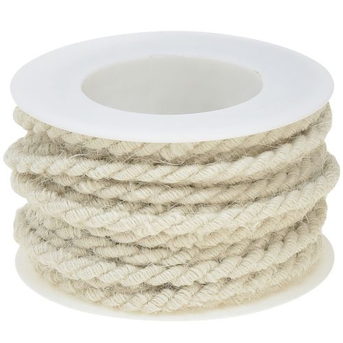 Jute cord white 6mm 9m