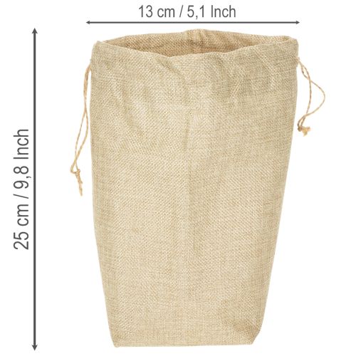 Jute bag 13.5×11cm H25cm | Floristik24.ie