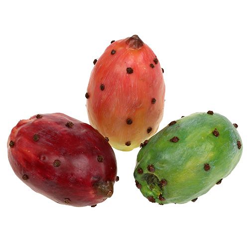 Floristik24 Prickly pear artificial coloured assorted 8.5cm 3 pcs