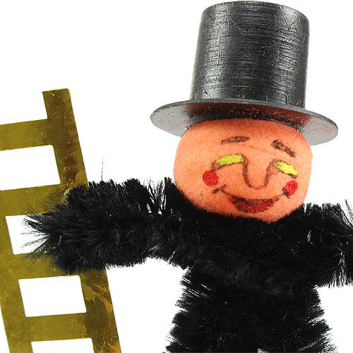 Floristik24 Chimney sweep with mushroom and ladder on wooden stick 8cm 24pcs