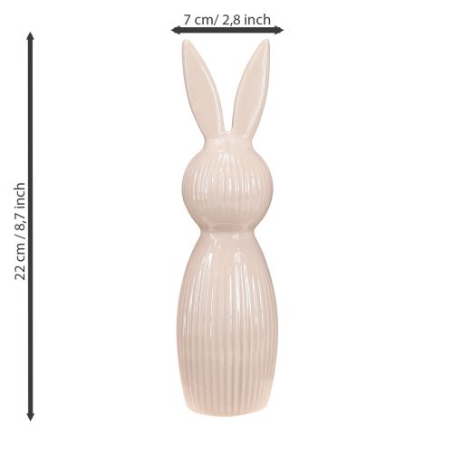 Product Decorative ceramic rabbit figurine for modern interior design, 22cm