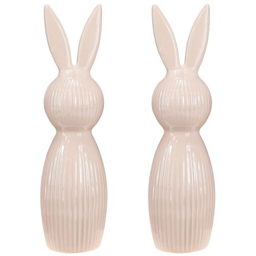 Product Decorative ceramic rabbit figurine for modern interior design, 22cm