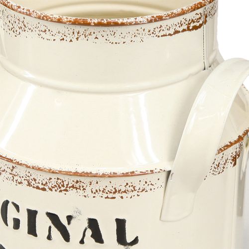 Product Jug Metal Decoration &quot;Original 1982&quot; Cream Rust H16cm 2pcs