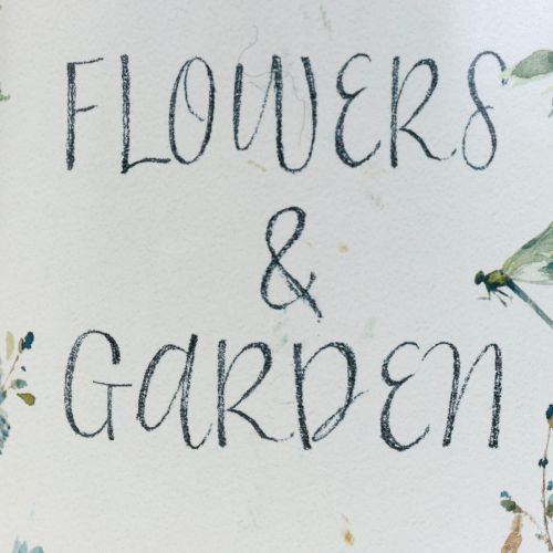 Floristik24 Flower vase jug flowers blue, green garden decoration planter metal 23cm