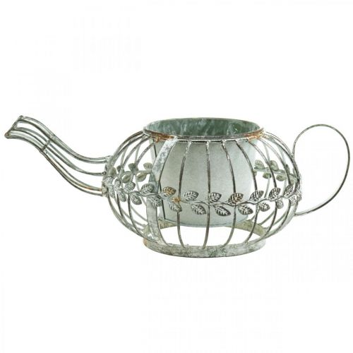 Floristik24 Planter decorative coffee pot metal pot for planting L15.5cm Ø11.8cm