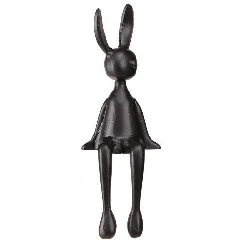 Floristik24 Edge Stool Rabbit Easter Bunny Metal Black 12×11×34cm