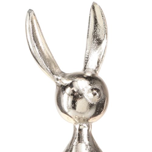 Floristik24 Edge Stool Rabbit Easter Bunny Metal Silver 12×11×34cm