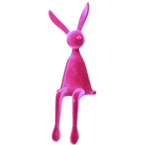 Floristik24 Edge Stool Rabbit Flocked Sitting Easter Bunny Pink – 2nd Choice – 56cm