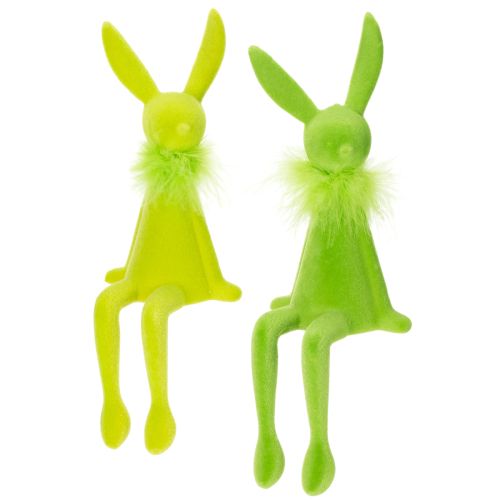 Floristik24 Easter Bunny Decoration, Shelf Sitter, Sitting Figure Made of Plastic for Spring, 27cm, 2 Pieces