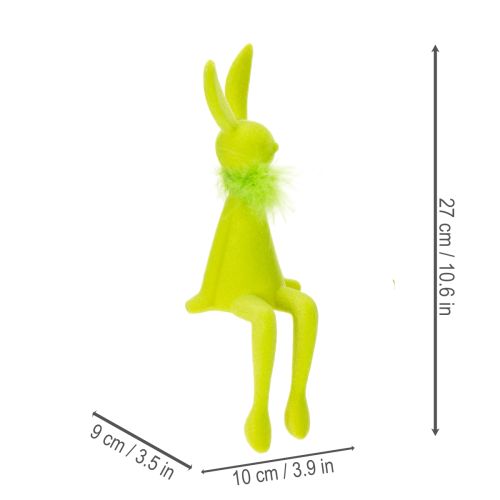 Product Easter Bunny Decoration, Shelf Sitter, Sitting Figure Made of Plastic for Spring, 27cm, 2 Pieces