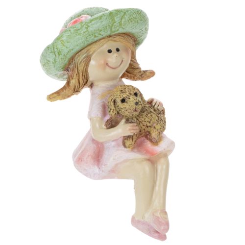 Shelf sitter Smiling girl with dog Ø4.5cm H9.5cm buy online | Floristik24.ie