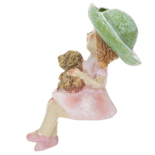 Shelf sitter Smiling girl with dog Ø4.5cm H9.5cm | Floristik24.ie