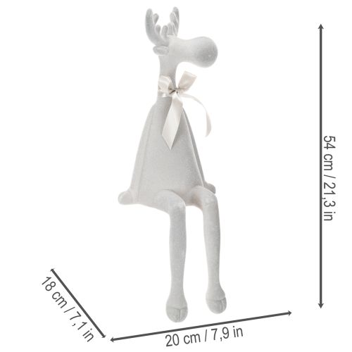 Christmas figurine reindeer with long legs, shelf sitter, 54cm | Floristik24.ie