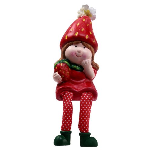 Floristik24 Edge stool strawberry children decorative figures H11.5-13cm 2pcs