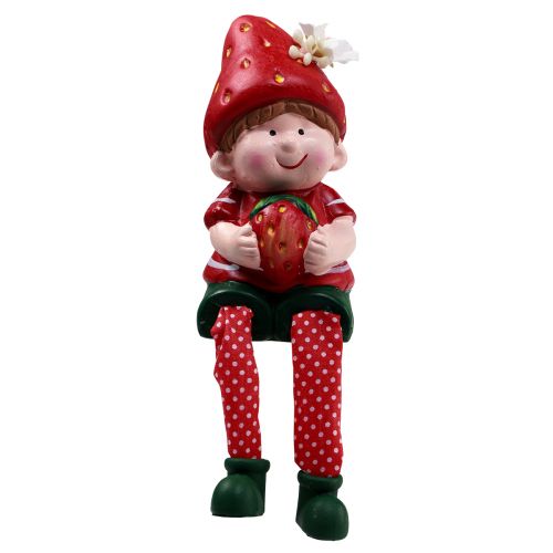 Floristik24 Edge stool strawberry children decorative figures H11.5-13cm 2pcs