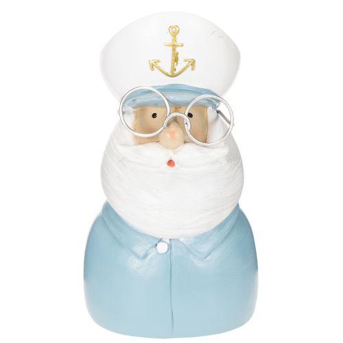 Captain figurine, maritime decoration with glasses and hat, 16cm | Floristik24.ie