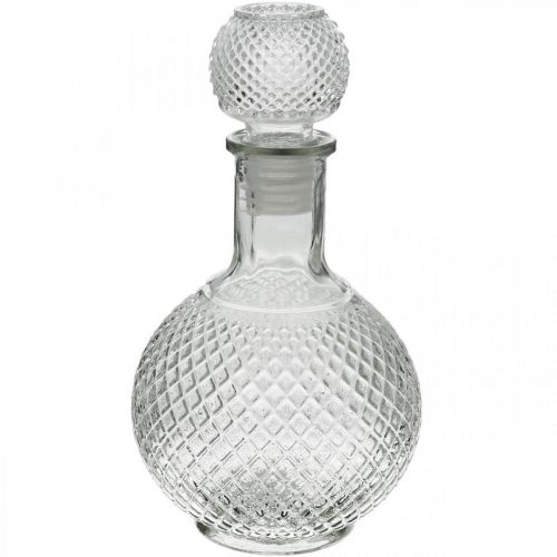 Floristik24 Whiskey carafe with lid glass carafe H24cm