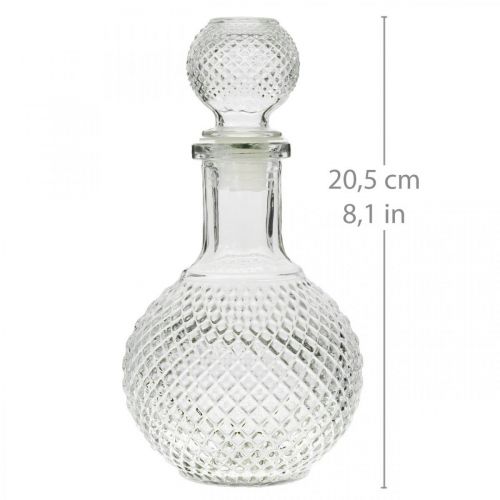 Floristik24 Whiskey carafe with lid Glass carafe H20.5cm