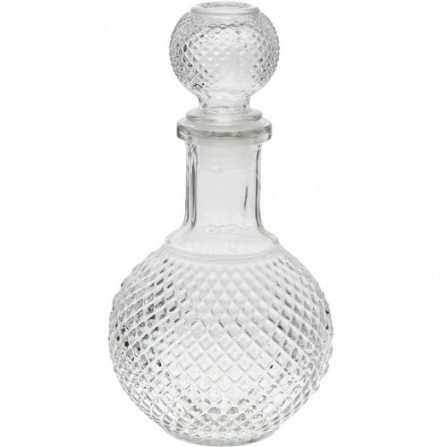 Floristik24 Whiskey carafe with lid Glass carafe H20.5cm