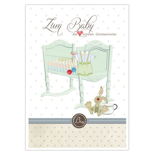 Floristik24 Folded card &quot;Congratulations on the baby&quot; 5pcs