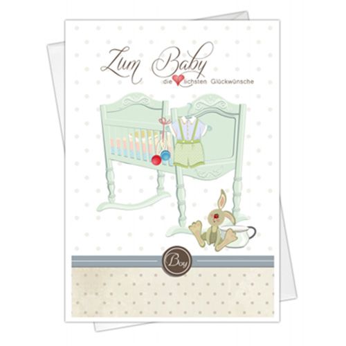 Floristik24 Folded card "Congratulations on the baby" 5pcs