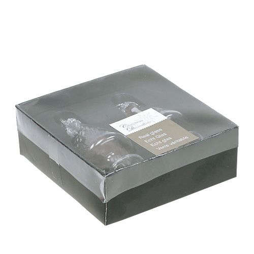 Floristik24 Card holder glass with spring 4cm x 8cm clear 2pcs