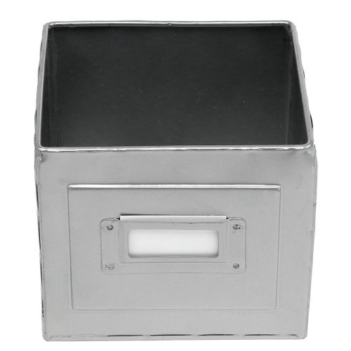 Floristik24 Box metal planter with sign 12x12x10.5cm