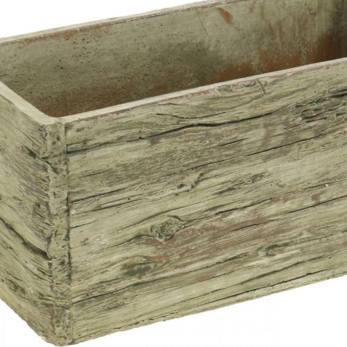 Floristik24 Plant box concrete rectangular wood look brown 23×10.5cm H11cm