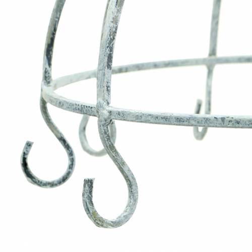 Floristik24 Kitchen hanger metal crown white antique Ø22cm H28cm