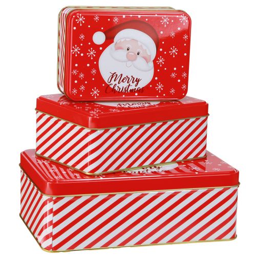 Floristik24 Cookie tins Christmas Merry Christmas L12-19cm Set of 3