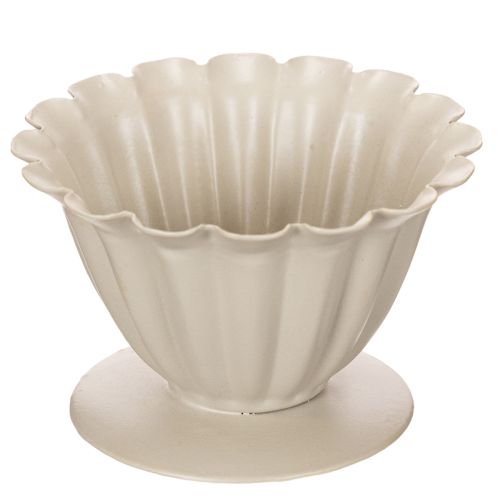 Bowl, goblet, flower calyx, cream-colored decoration, 9cm