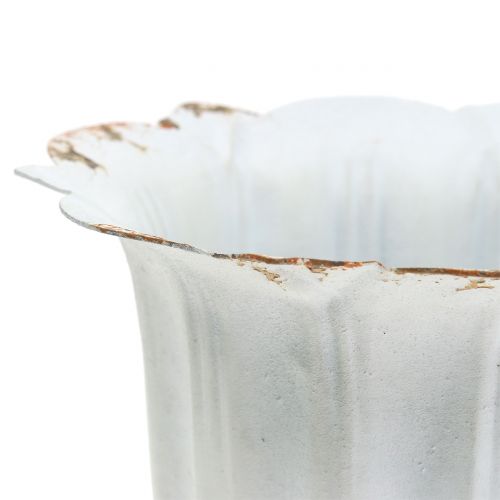 Floristik24 Antique Goblet Rustic White Ø12cm H14cm