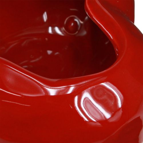 Product Ceramic Decorative Hearts Red Bowl Glossy 13×15×6.5cm 2 pcs