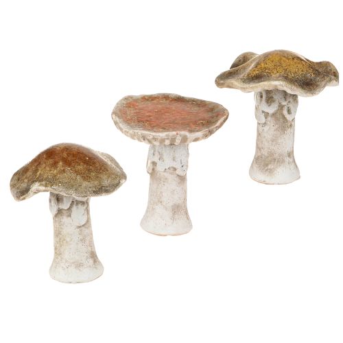 Floristik24 Ceramic decorative mushrooms table decoration red brown yellow H6cm 6 pcs